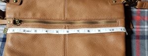 Lucky Brand leather crossbody purse, camel/tan